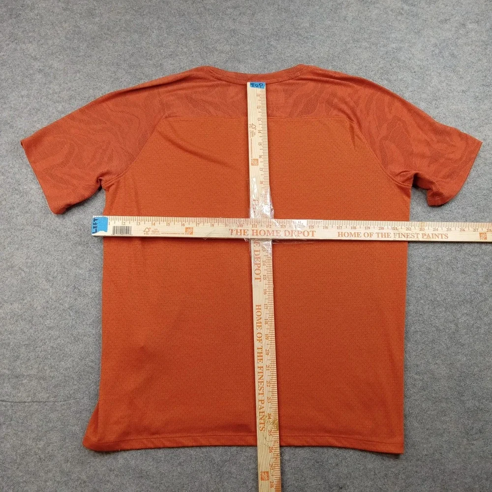 Under Armour Shirt Mens Large Orange The Streaker Tee Fitted Running Top 1369747